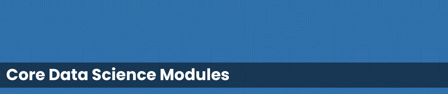 Core Data Science Modules